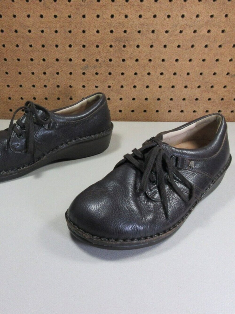 Finn Comfort womens solid brown Vaasa wedge oxfords 8.5 39 D EUC - Picture 2 of 6